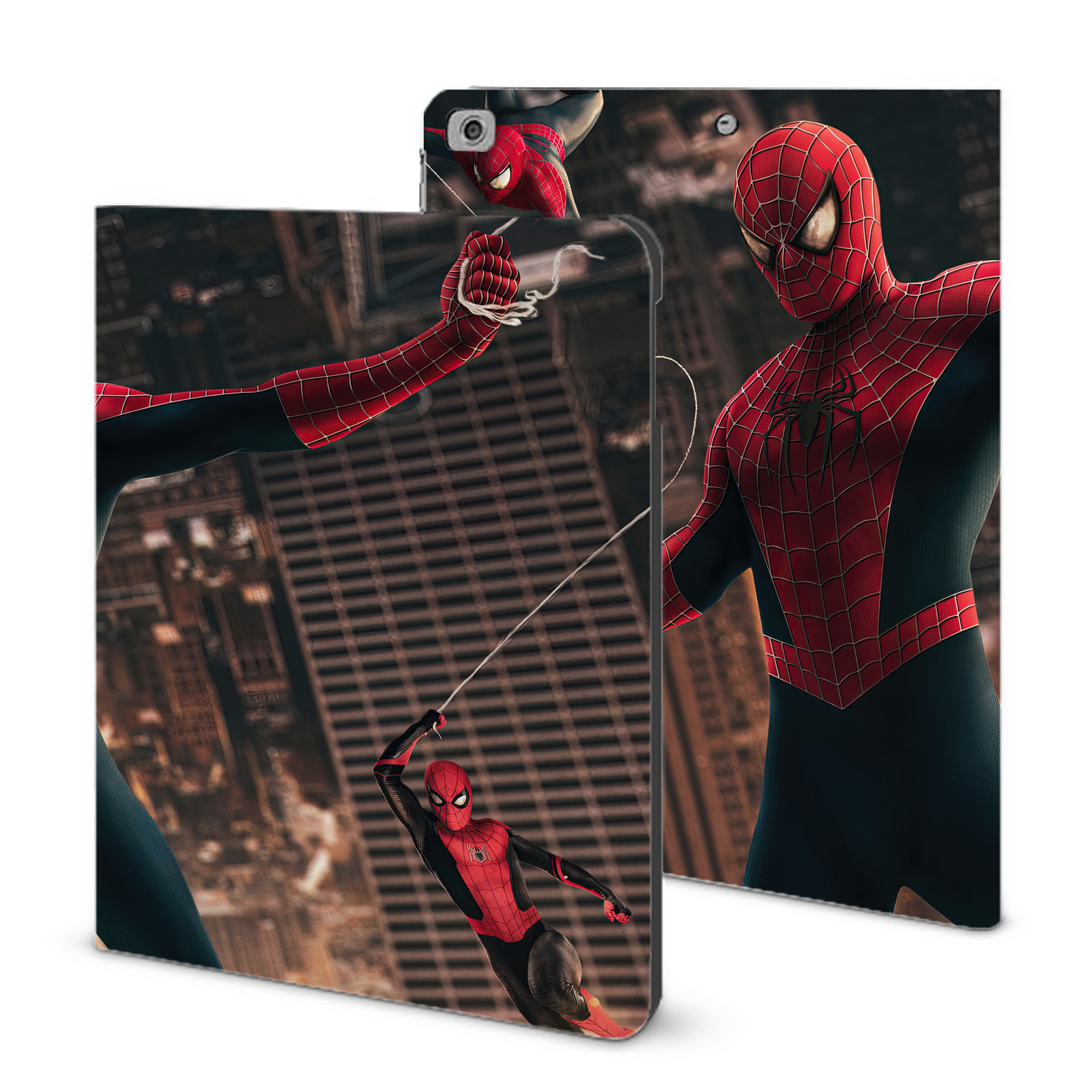 （画像用） Spider Man スパイダーマン IPad ケース ブック型 PUレザー TPU 耐衝撃 軽量 薄型 ペン収納なし 全面保護 IPad 各モデル対応
